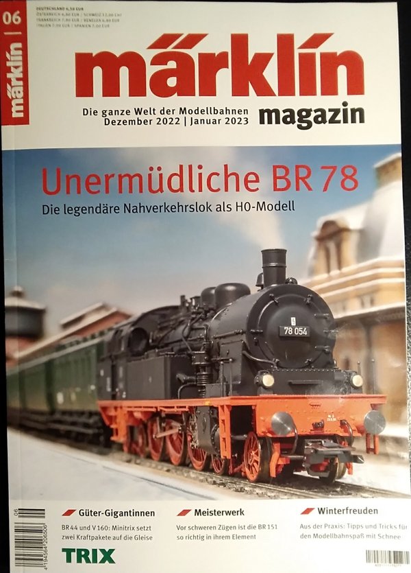Zeitung Märklin Magazin 06/2022 Dezember 2022 / Januar 2023