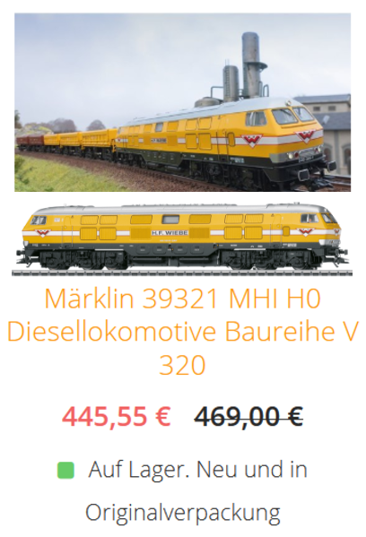 Märklin MHI 39321 Auf Lager - Mini Modellbau Welt GuT - 35315 Homberg