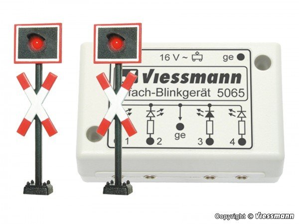 Viessmann 5060 H0 Andreaskreuze mit Blinkelektronik, 2 Stück