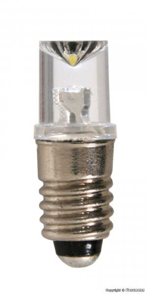 Viessmann 6019 LED-Leuchte weiß mit Gewindefassung  E 5,5, -  5 Stück