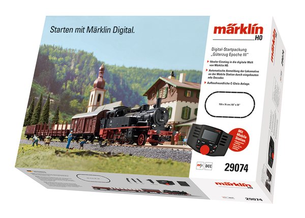 Märklin 29074 H0 Digital-Startpackung Güterzug BR74 Epoche III. 230 Volt