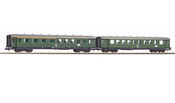 PIKO 40621 N 2er Set Schürzeneilzugwagen 1./2. Klasse und 2. Klasse