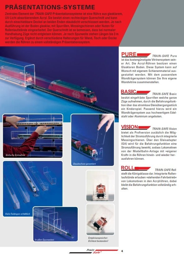 Train-Safe Katalog Modelleisenbahnvitrine für Sammler