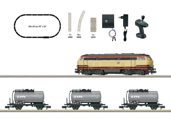 MINITRIX 11160 N Digital-Startpackung Güterzug mit Baureihe 217