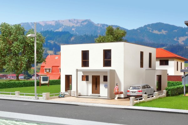 Kibri 38339 H0 Kubushaus Lina mit Terrass -- Polyplate Bausatz