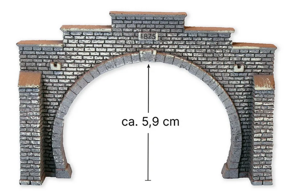 NOCH 34852 N Tunnel Portal,2-gleisig, 12,3 x 8,5 cm